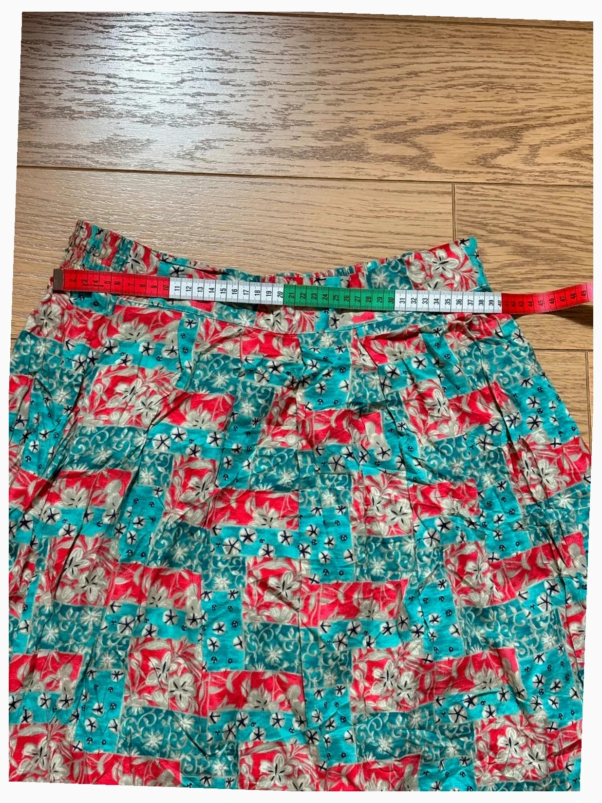 Jupe vintage Kim Rogers made in USA T16 100% rayon longue fluide fleurie bohème rétro – photo 7
